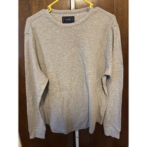 Lucky Brand Mens Striped Pullover Crew Shirt Long Sleeve Size XL Gray Soft